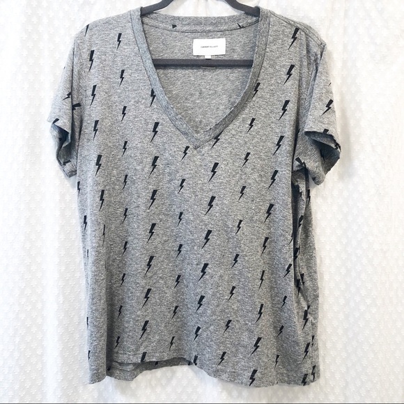 Current/Elliott Tops - CURRENT/ELLIOT • grey lightning v neck tee LARGE